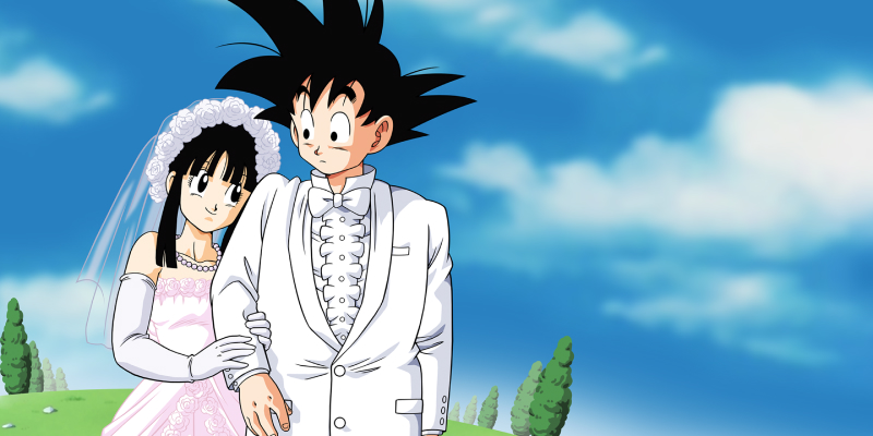 Boda de Goku y Chichi en Dragonball